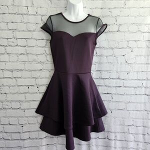 Women's Purple & Black A-Line Dress, Size M, Never Worn